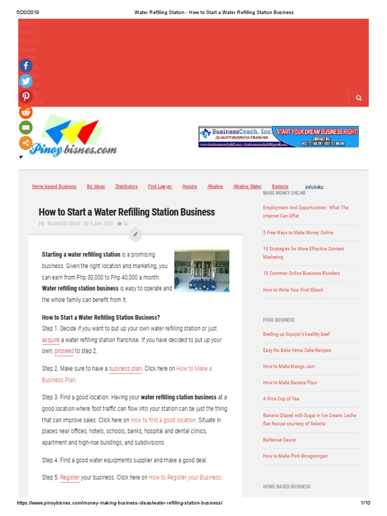 How to Start a Water Refilling Station Business Osmosis Nature