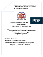 Temperature Measurement and Display System: Bengal College of Engineering & Technology