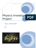 Physics Investigatory Project: Year:-2017-2018
