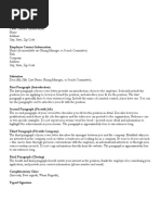 Cover Letter Template PDF