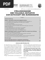 2016 12 19 Stellungnahme Zur Bundesratsbotschaft Vollgeld-Initiative PDF