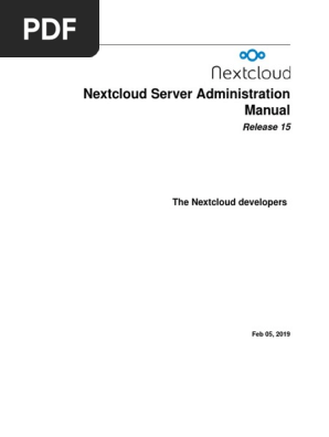 Nextcloud Server Administration Manual Web Server Linux