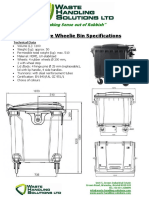 1100 Litre Wheelie Bins Dimensions