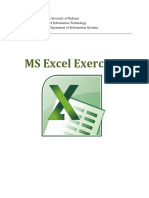Ms Excel Exercises
