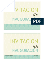 Invitación de Inauguración