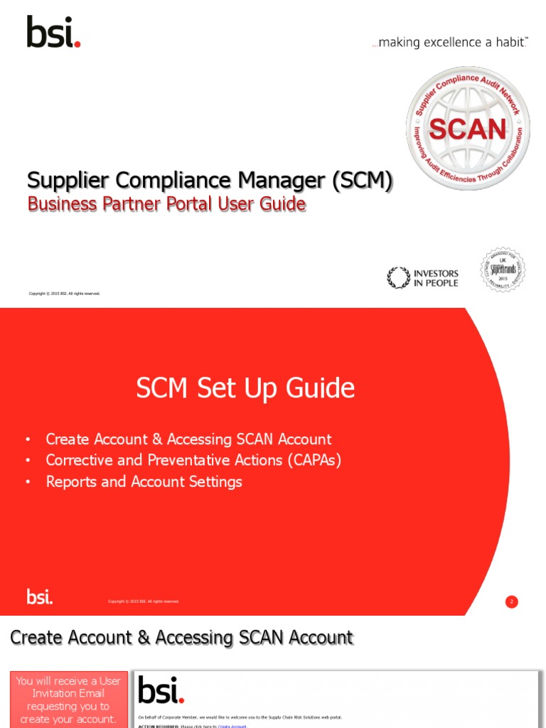 SCM 2.0 Business Partner Portal User Guide - SCAN V 2.0 PDF | PDF ...