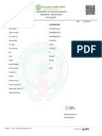 Government of Andhra Pradesh Transport Department Tax Receipt