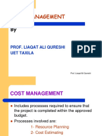 Cost Management: Prof. Liaqat Ali Qureshi Uet Taxila