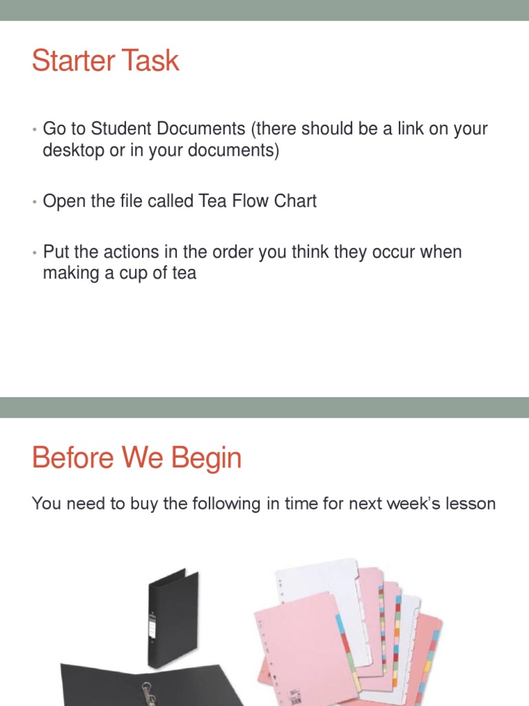 Flow Charts Lesson 1 | PDF