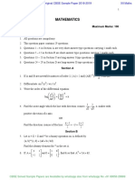 Mathematics: Time Allowed: 3 Hours Maximum Marks: 100 General Instructions