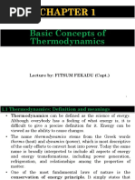 Basic Concepts of Thermodynamics: Lecture By: FITSUM FEKADU (Capt.)