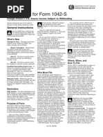 Download 2008 Form 1042-S Instructions by Non Resident Tax Expert SN4109304 doc pdf