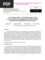 C.O.P Derivation and Thermodynamic Calculation of Ammonia-Water Vapor Absorption Refrigeration System-2 PDF