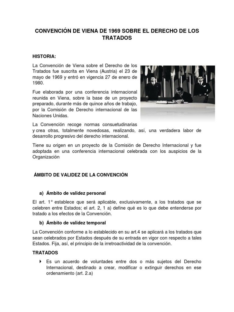 Convención de Viena Sobre El Derecho de Los Tratados | PDF | Tratado ...