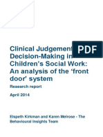 Clinical Judgement and Decision-Making in Childrens Social Work PDF