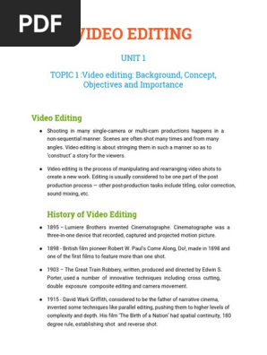 Video Editing Concept and Process