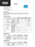 Bio-Data M.Manivannan M.E: Professional Objective