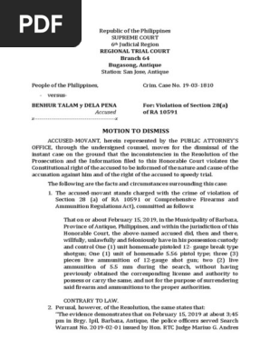 Motion to Dismiss