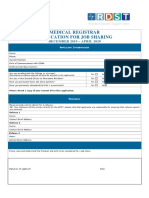 Medical Registrar Application For Job Sharing: DECEMBER 2019 - APRIL 2020