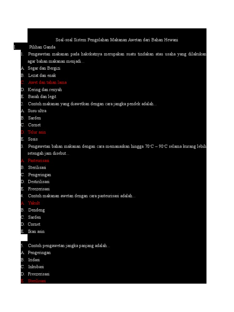 Soal Latihan Pkwu Kls X