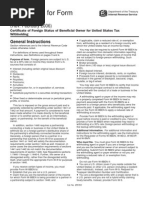 Download Instructions - Form W-8 Ben by Non Resident Tax Expert SN4109439 doc pdf