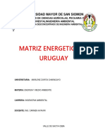 Matriz Energetica de Uruguay