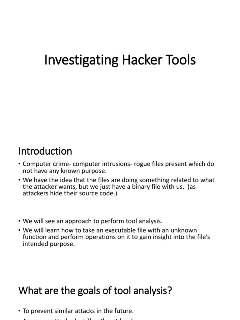 Investigating Hacker Tools | PDF | Library (Computing) | Source Code