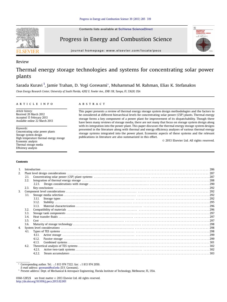 Storage in CSP | PDF | Solar Power | Power Station