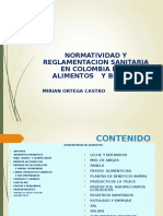 Normatividad y Reglamentacion Sanitaria en Alimentos