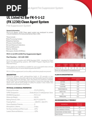 Honeywell Clean Agent Fire Suppression System Pdf Valve Gases