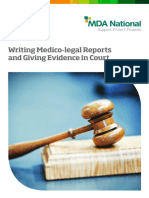 Writing Medico Legal Reports Giving Evidence in Court