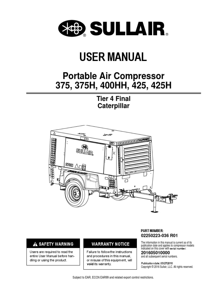 Manual Compressor Sullair 375.pdf Personal Protective Equipment Valve