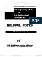 B.E 8th Semester Civil Engineering Irrigation Notes