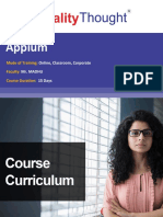 QT Appium Course Content