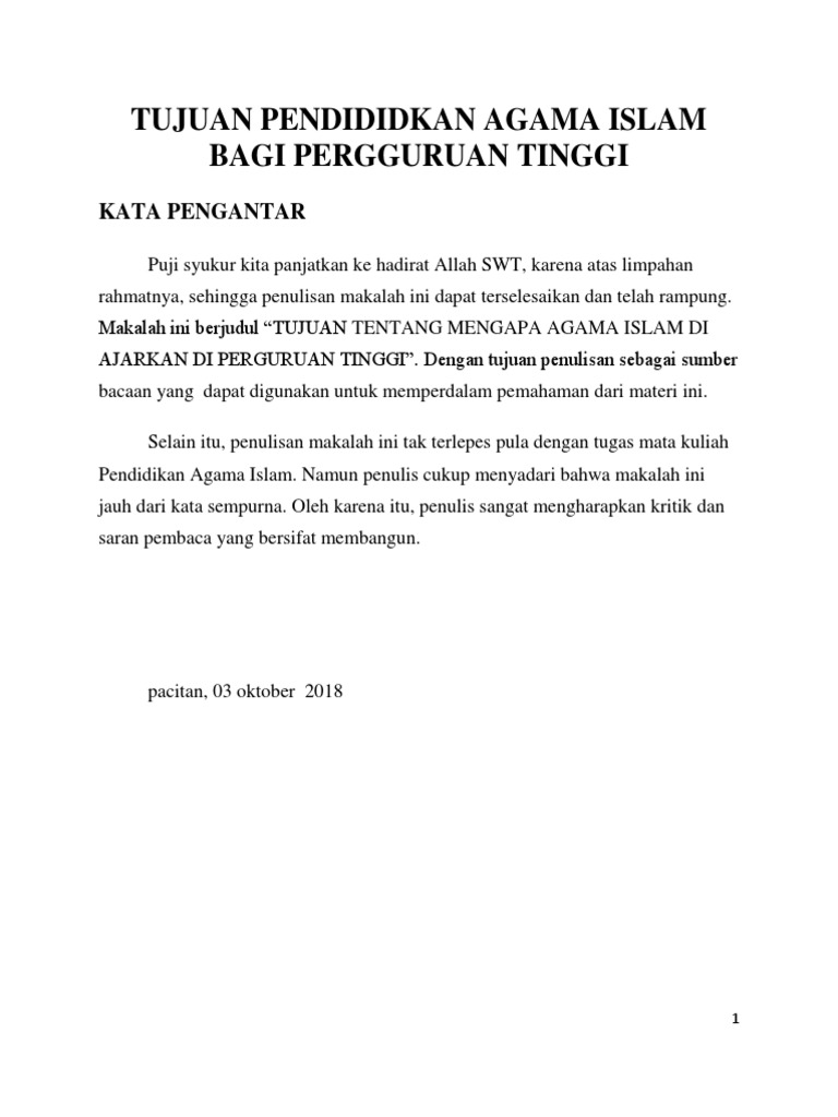 Gratis Unduh Gambar 1 Tugas Makalah Agama Islam Docx Terbaru oleh Kata Cinta
