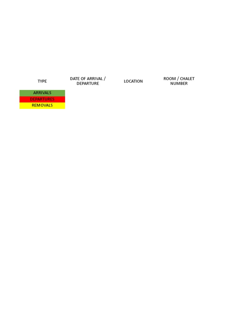 Arrival and Departure Information Form | PDF
