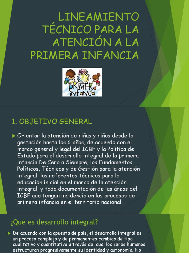 Lineamiento Técnico para Primera Infancia | PDF | Educación de la ...