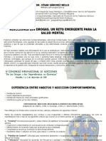 Dr. Cesar Sanchez Bello - ADICCIONES SIN DROGAS. UN RETO EMERGENTE PARA LA SALUD MENTAL PDF