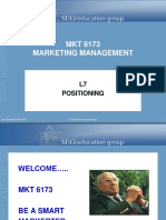 MKT 6173 Marketing Management: L7 Positioning