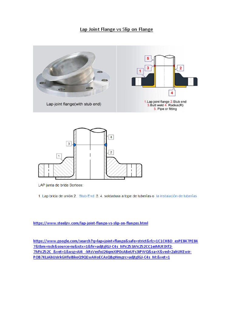 Lap Joint Flange Vs Slip On Flange PDF