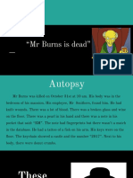 Mr Burns Autopsy Reveals Clues to His Murder