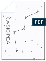 Constelación de Casiopea Para Colorear