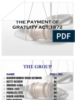 The Payment of Gratuity Act,1972
