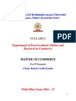 Vijayanagara Sri Krishnadevaraya University: Department of Post-Graduate Studies and Research in Commerce