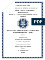 Extinción de Contrato y Principios Del Derecho Procesal