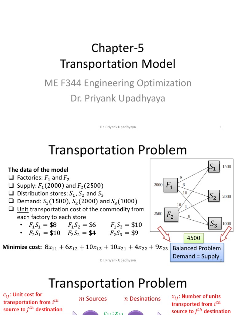 Transportation Model Optimization | PDF | Applied Mathematics | Algorithms