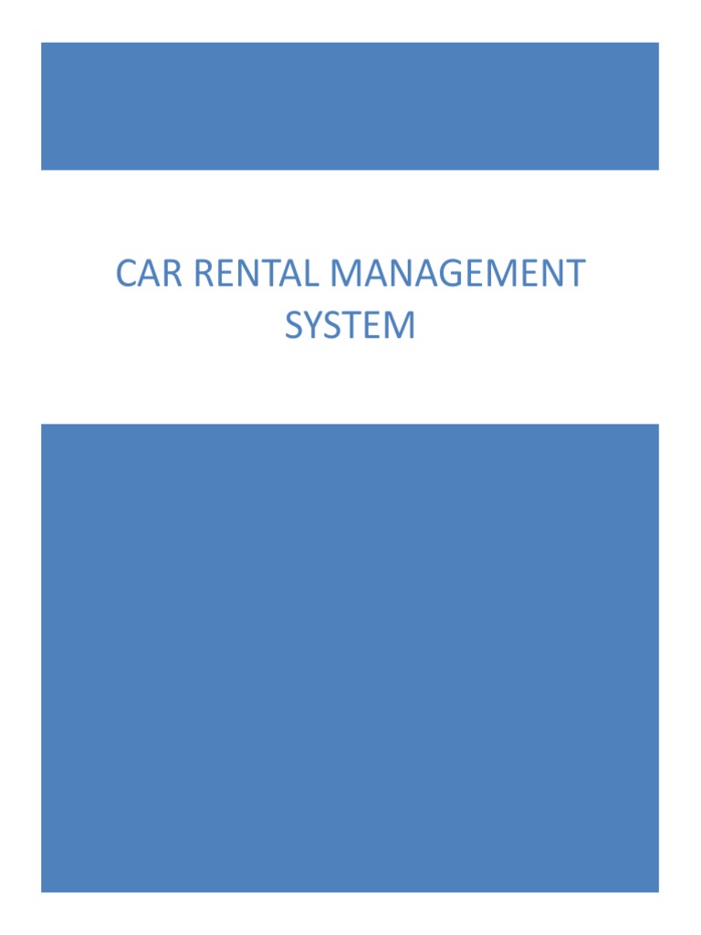 Car Rental Management System | PDF | Password | Use Case