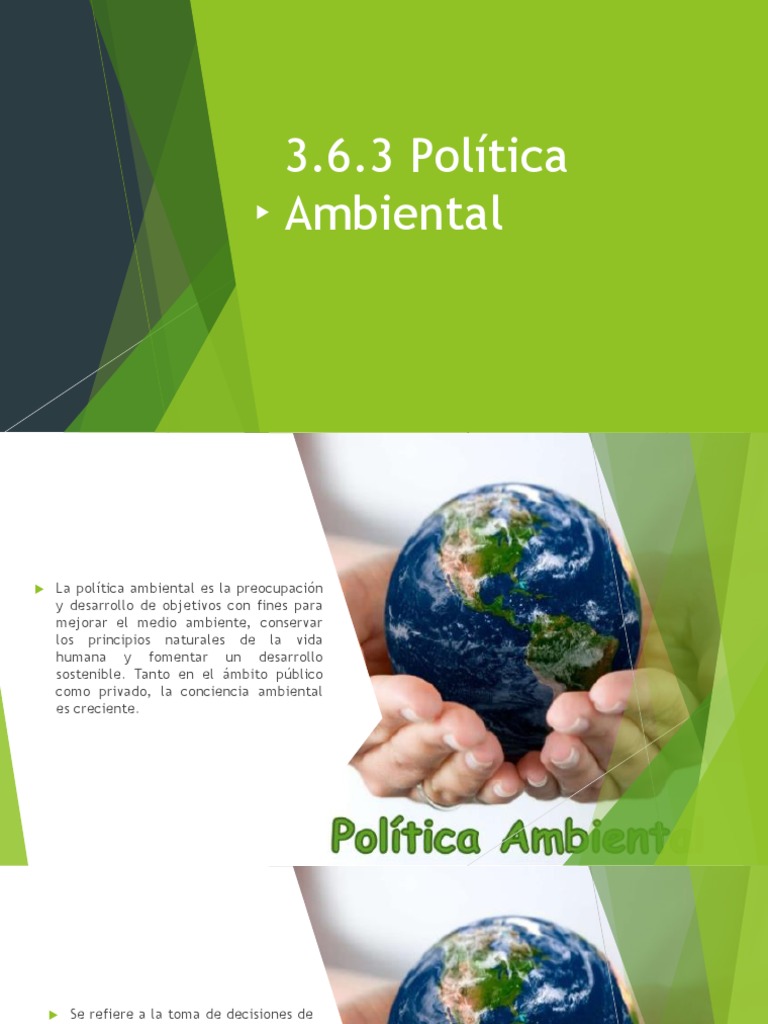 Política Ambiental y Desarrollo Sostenible | PDF | Política de medio ...