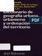 Diccionario de Geografia Urbana, Urbanismo y Ordenacion Del Territorio