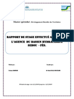 Rapport de Stage Au Sein de L'agence Du Bassin Hydraulique de Sebou